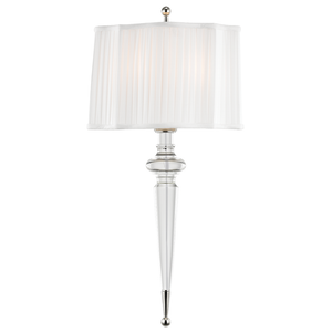 Tipton Wall Sconce 12" x 24" in polished nickel shown from a second angle to highlight the arm curve and shade silhouette.