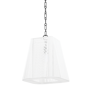 Verona Beach Pendant 13.75" in bronze shown from a second angle to highlight the shade shape and metal detail.