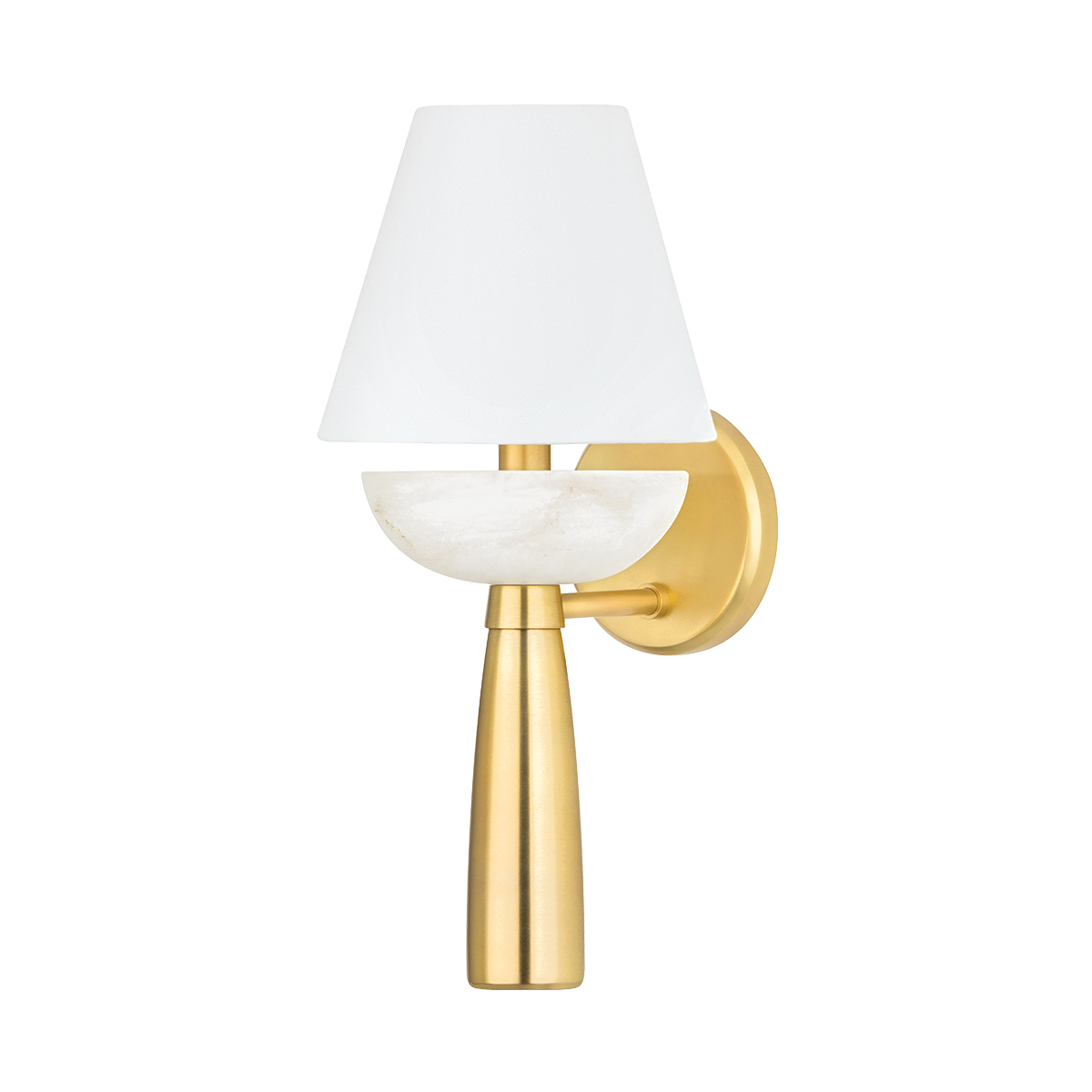New Windsor Wall Sconce in aged brass — a Hudson Valley wall sconce for bathrooms, hallways, and living rooms at Laurie Yapp Home.
