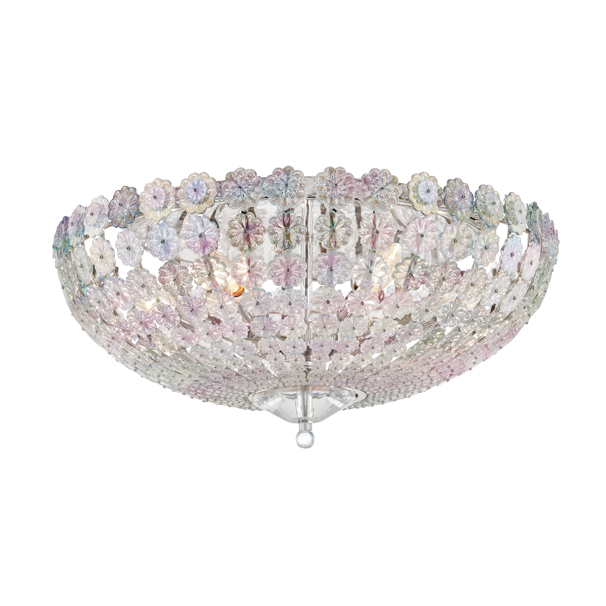 Floral Park Semi Flush 21.5" in aged brass — a Hudson Valley semi flush for hallways, bedrooms, and entryways at Laurie Yapp Home.