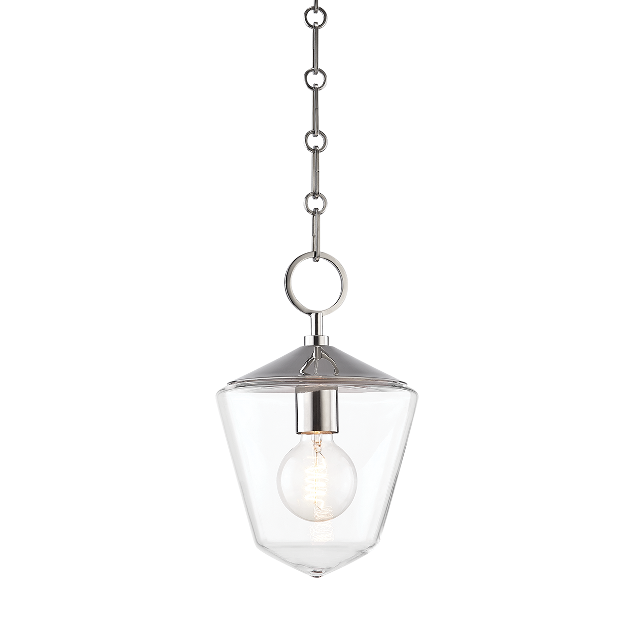 Greene Pendant 8.25" in aged brass — a Hudson Valley pendant for kitchens, entries, and dining rooms at Laurie Yapp Home.