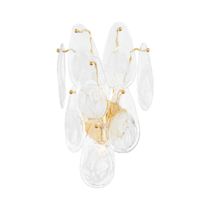 Darcia Wall Sconce in aged brass — a Hudson Valley wall sconce for bathrooms, hallways, and living rooms at Laurie Yapp Home.