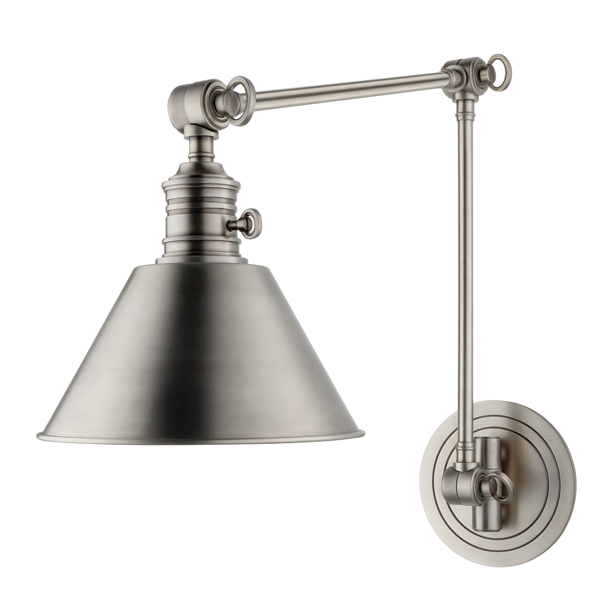 Garden City Wall Sconce 8" x 23" in aged brass — a Hudson Valley wall sconce for bathrooms, hallways, and living rooms at Laurie Yapp Home.