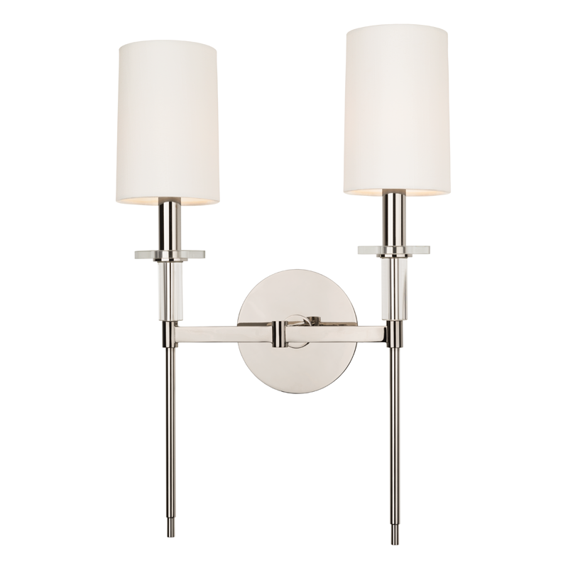Amherst Wall Sconce 13" in aged brass — a Hudson Valley wall sconce for bathrooms, hallways, and living rooms at Laurie Yapp Home.