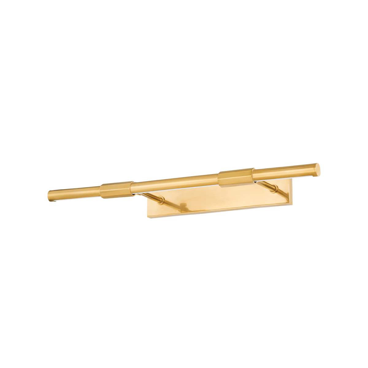 Melbourne Picture Light 23.75" in aged brass — a Hudson Valley picture light for gallery walls and reading nooks at Laurie Yapp Home.