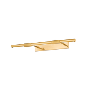 Melbourne Picture Light 23.75" in aged brass — a Hudson Valley picture light for gallery walls and reading nooks at Laurie Yapp Home.