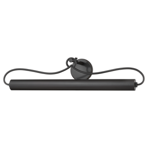 Berun Picture Light 28.25" in bronze shown from a second angle to highlight the arm curve and shade proportion.