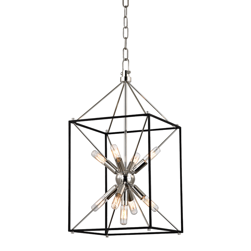 Glendale Lantern 12.25" in aged brass — a Hudson Valley lantern for entries, foyers, and covered porches at Laurie Yapp Home.