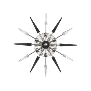 Sparta Wall Sconce in polished nickel shown from a second angle to highlight the arm curve and shade silhouette.