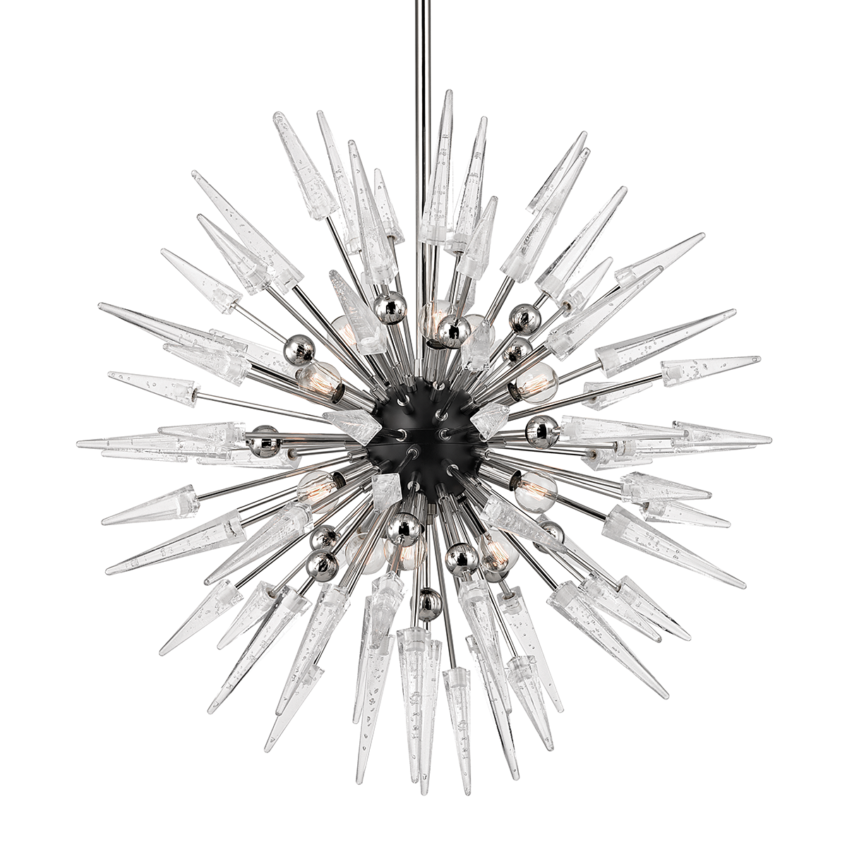Sparta Chandelier 32" x 32" in aged brass — a Hudson Valley chandelier for dining rooms, entries, and living rooms at Laurie Yapp Home.