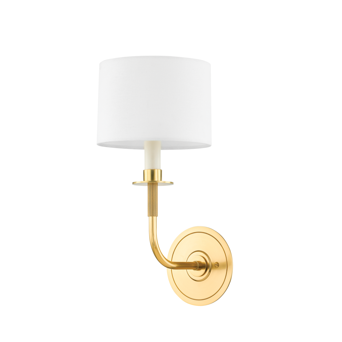 Paramus Wall Sconce in aged brass — a Hudson Valley wall sconce for bathrooms, hallways, and living rooms at Laurie Yapp Home.