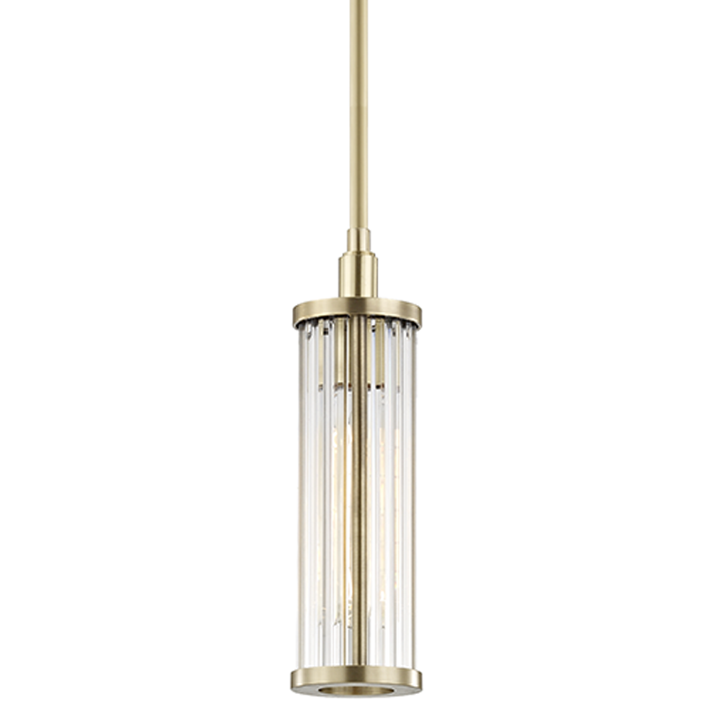 Marley Pendant in aged brass — a Hudson Valley pendant for kitchens, entries, and dining rooms at Laurie Yapp Home.