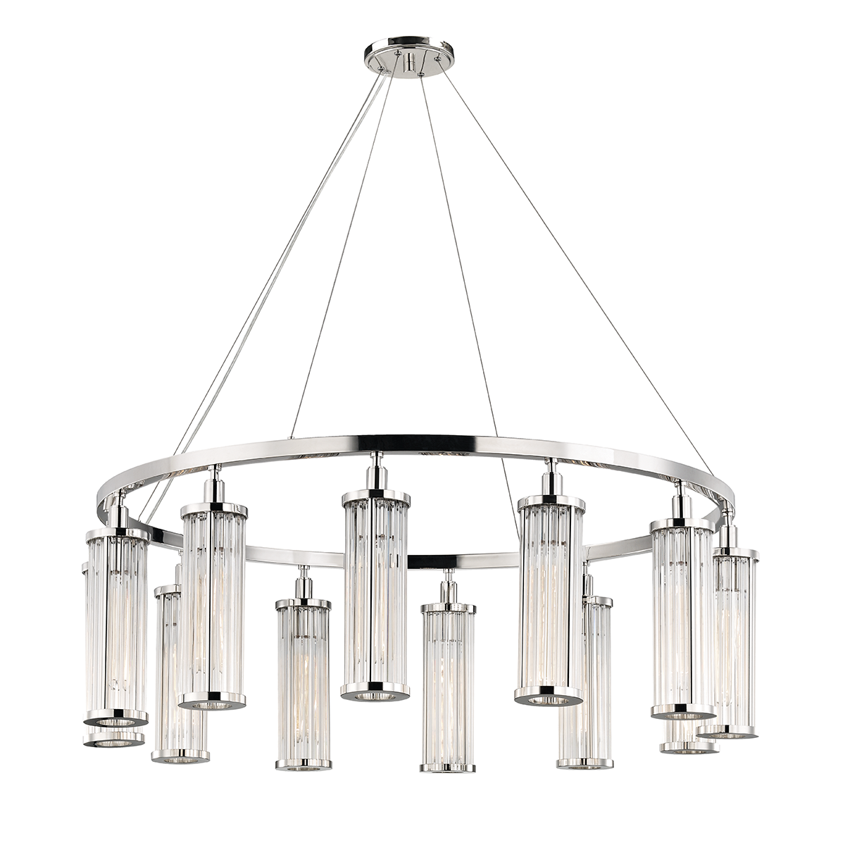 Marley Chandelier 42.5" in aged brass — a Hudson Valley chandelier for dining rooms, entries, and living rooms at Laurie Yapp Home.