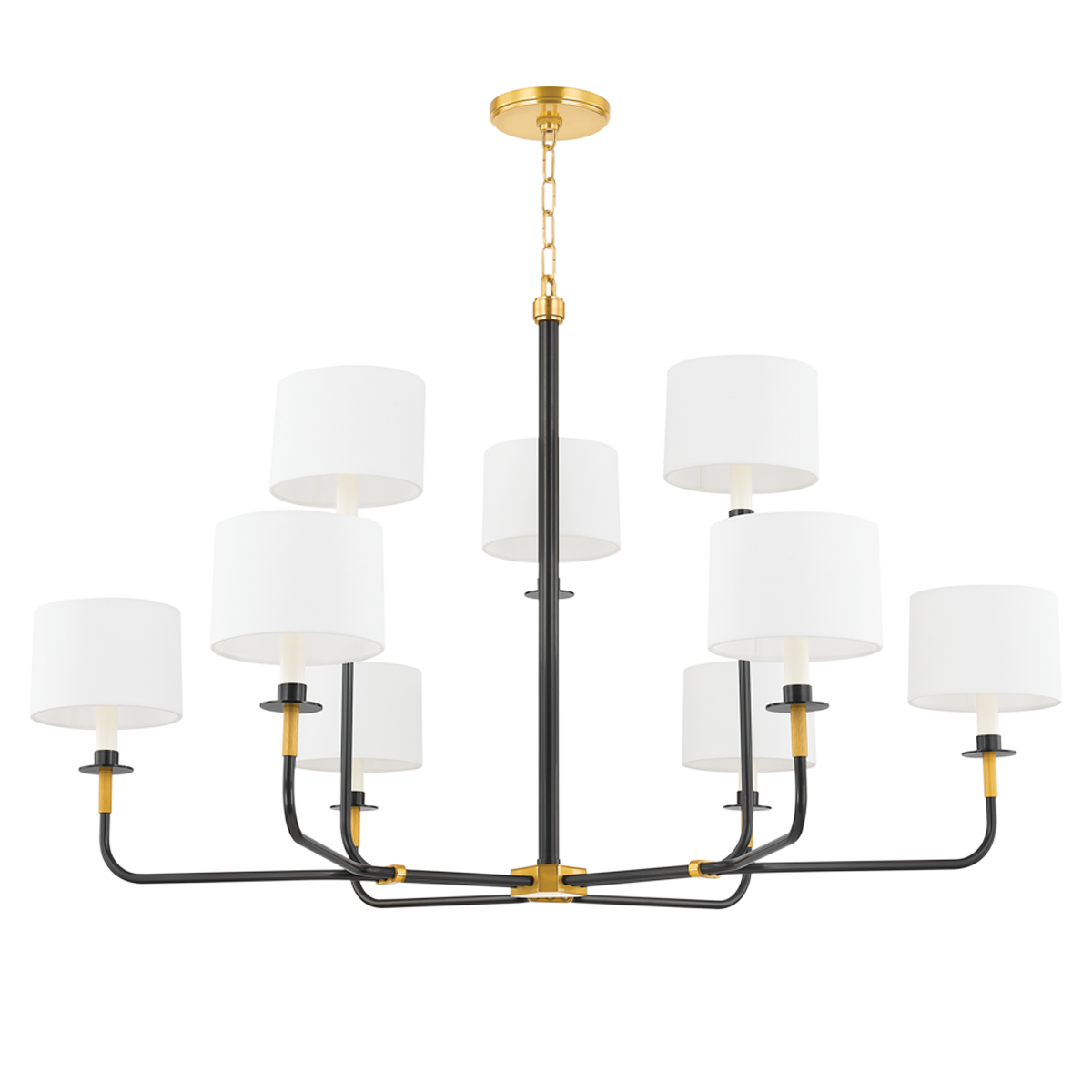 Paramus Chandelier 48" shown from a second angle to highlight the frame, arms, and shade detail.