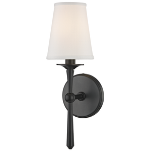 Islip Wall Sconce in bronze shown from a second angle to highlight the arm curve and shade silhouette.