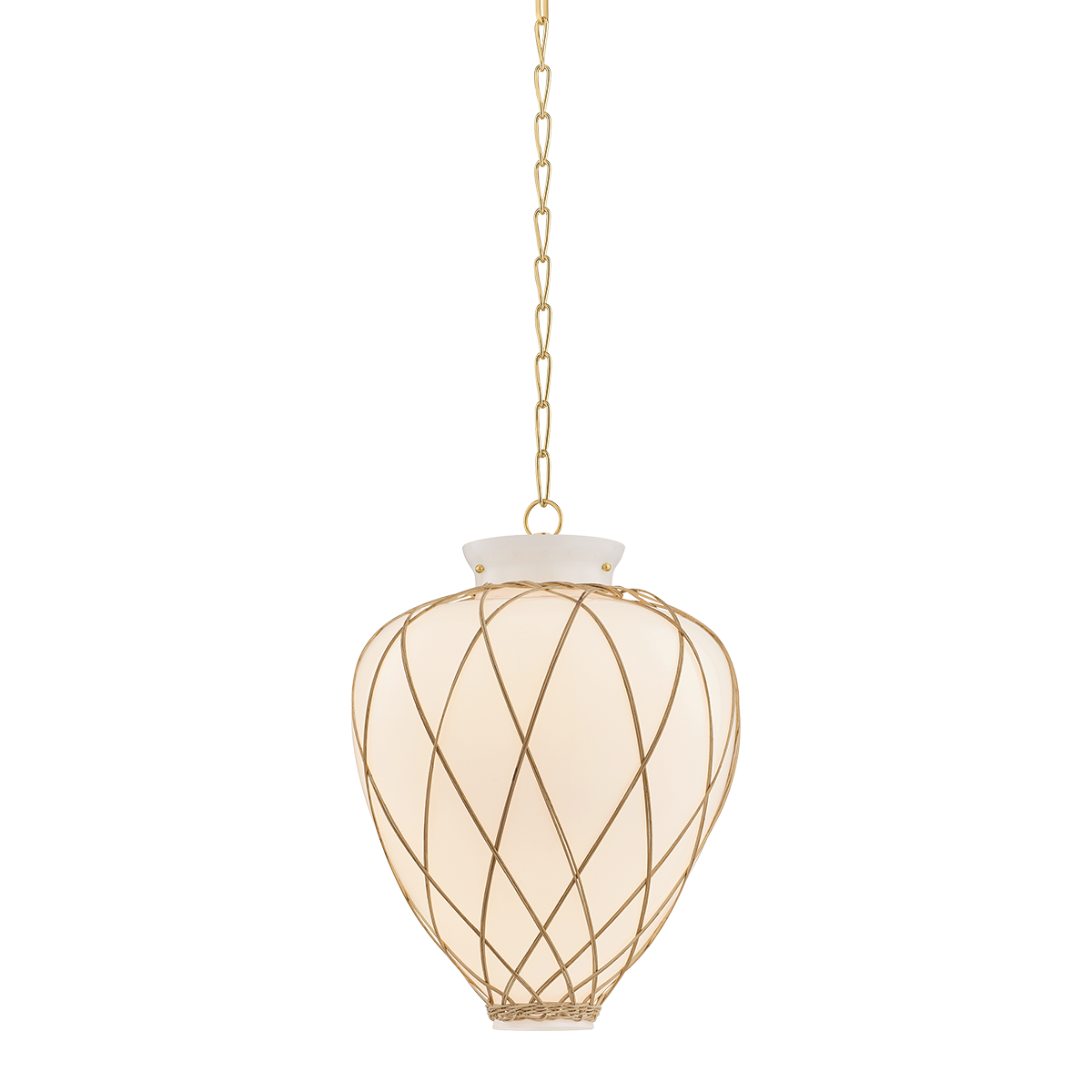 Apple Valley Pendant 17.25" in aged brass — a Hudson Valley pendant for kitchens, entries, and dining rooms at Laurie Yapp Home.
