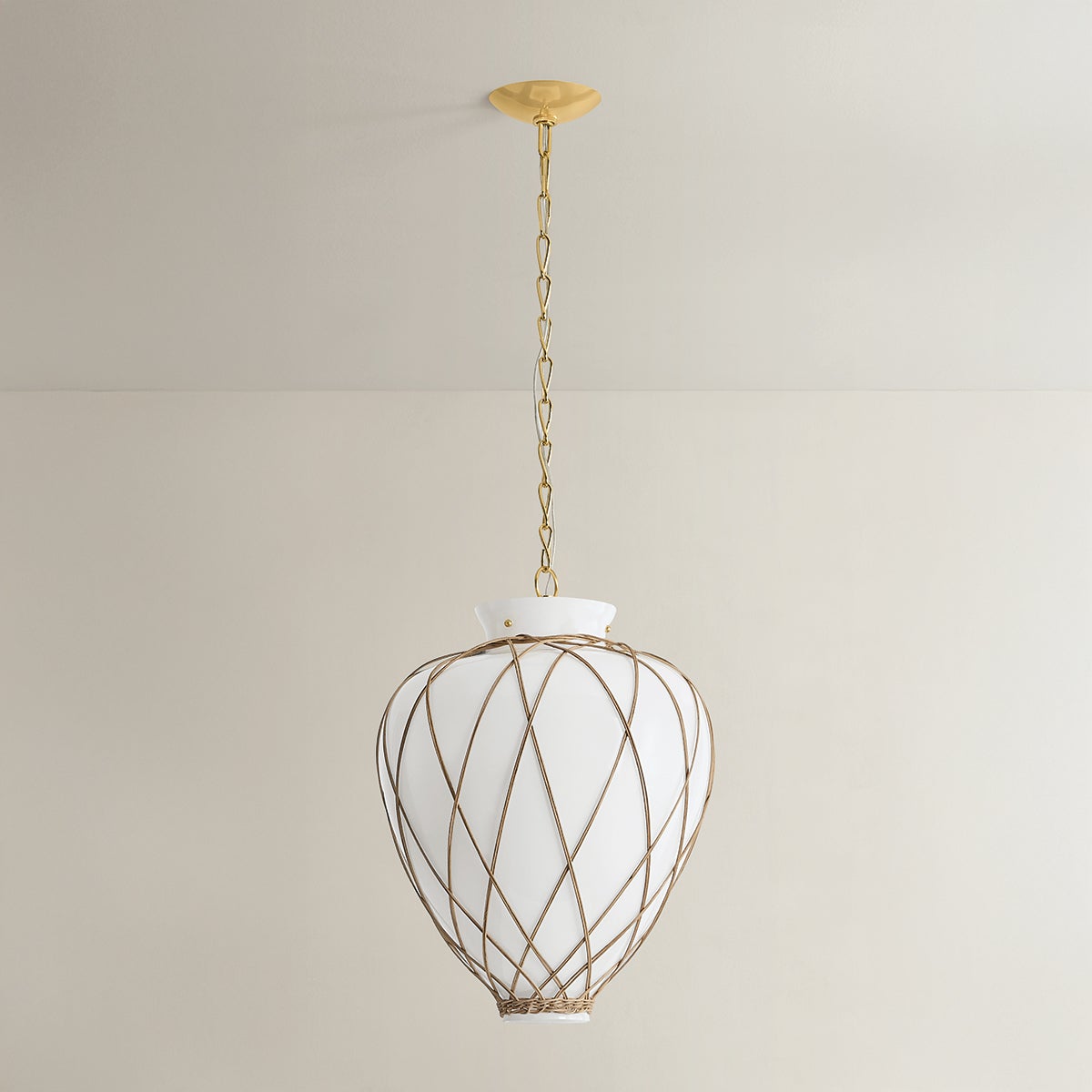 Apple Valley Pendant 17.25" in aged brass — a Hudson Valley pendant for kitchens, entries, and dining rooms at Laurie Yapp Home.