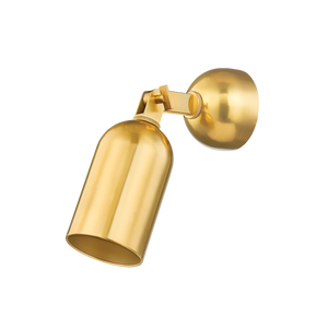 Sturbridge Wall Sconce in aged brass — a Hudson Valley wall sconce for bathrooms, hallways, and living rooms at Laurie Yapp Home.