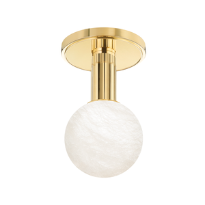 Murray Hill Flush Mount in aged brass — a Hudson Valley flush mount for hallways, bedrooms, and entryways at Laurie Yapp Home.