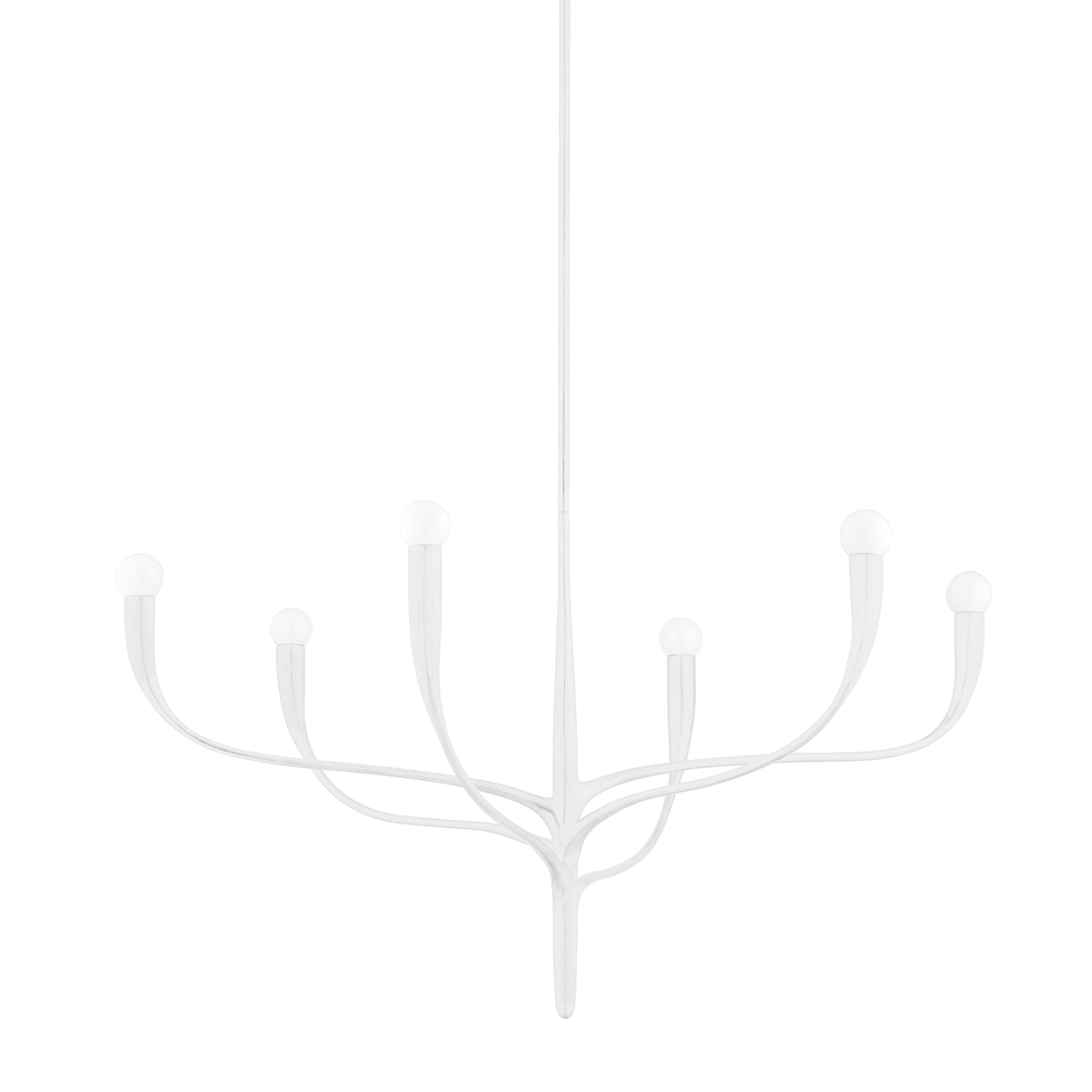 Labra Chandelier 36.75" shown from the front to reveal the frame, arms, and shade detail.