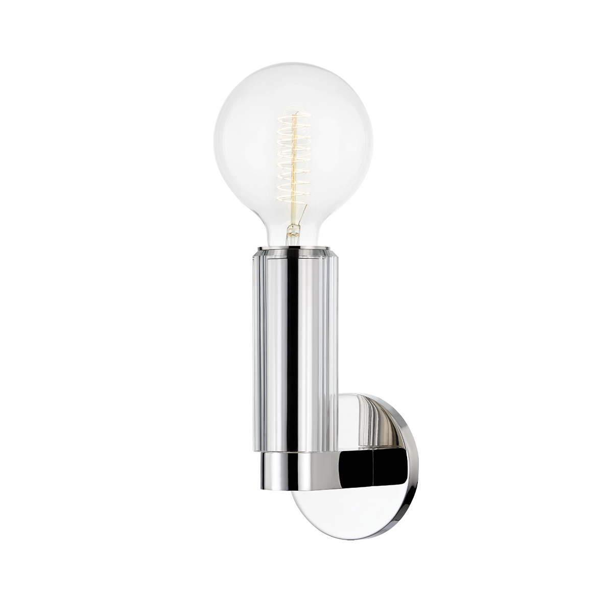 Gilbert Wall Sconce in polished nickel — a Hudson Valley wall sconce for bathrooms, hallways, and living rooms at Laurie Yapp Home.