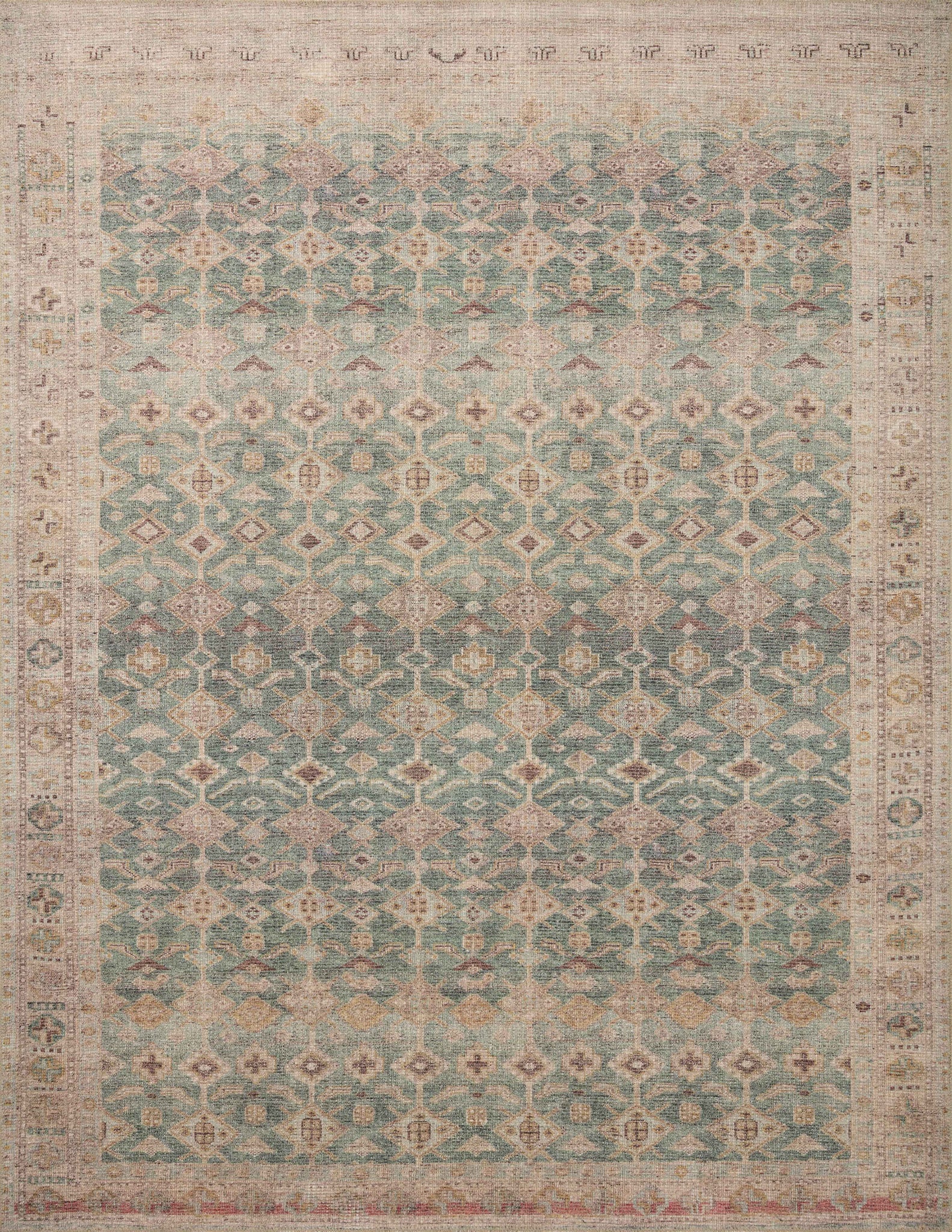 Aubrey Aqua / Sand — a Loloi rug at Laurie Yapp Home.