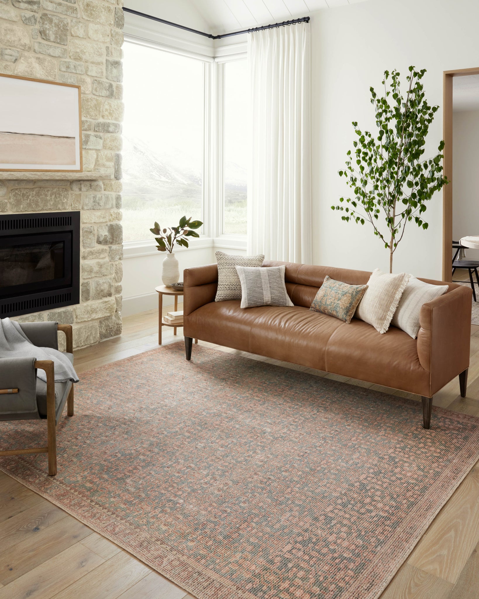 Aubrey Blue / Terracotta shown from another angle.