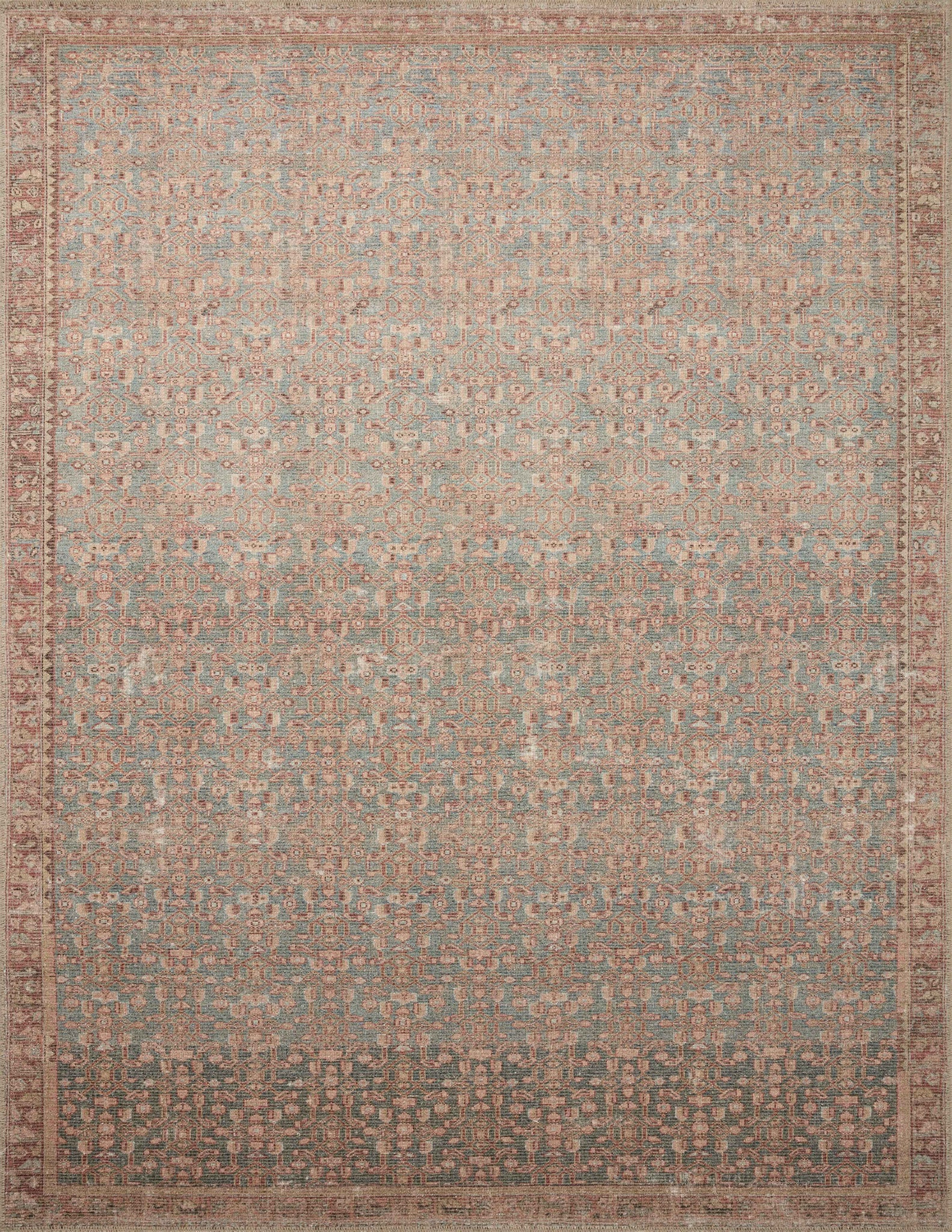 Aubrey Blue / Terracotta — a Loloi rug at Laurie Yapp Home.