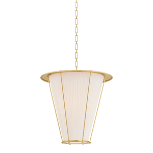 Ellsworth Lantern 22" in aged brass — a Hudson Valley lantern for entries, foyers, and covered porches at Laurie Yapp Home.