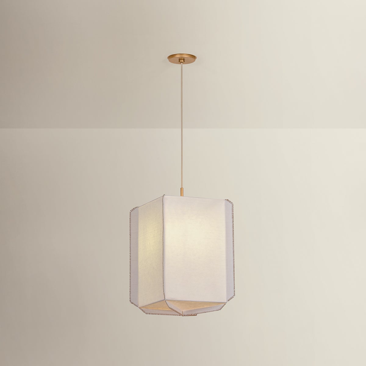Louise Pendant 13" shown from a second angle to highlight the shade shape and metal detail.
