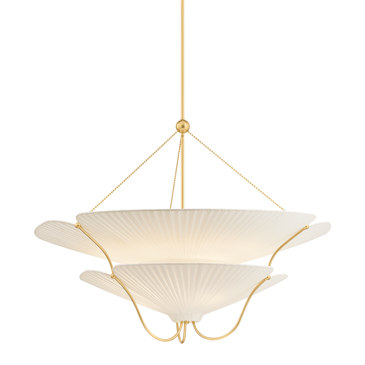 Gerhard Chandelier in aged brass — a Hudson Valley chandelier for dining rooms, entries, and living rooms at Laurie Yapp Home.