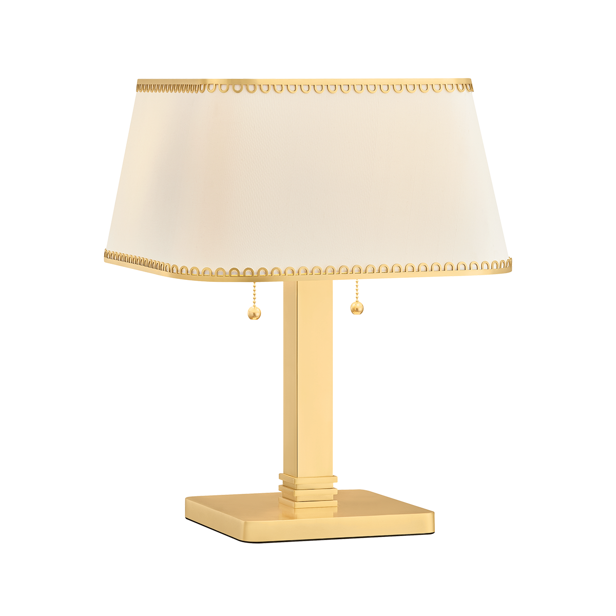Claude Table Lamp in aged brass — a Hudson Valley table lamp for living rooms, entries, and bedrooms at Laurie Yapp Home.