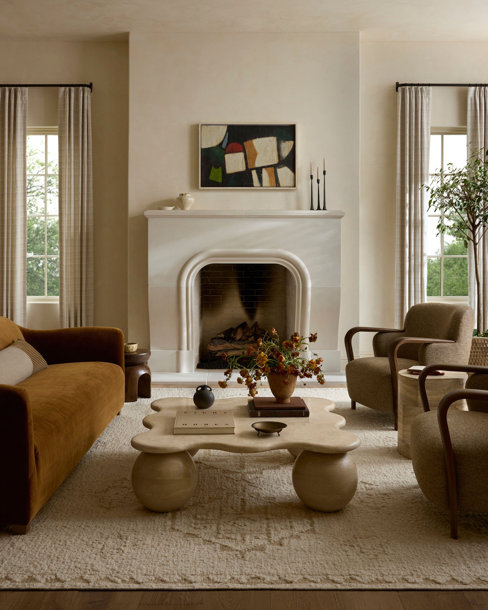 Alara Ivory / Natural (Pattern 2) — a Loloi rug at Laurie Yapp Home.