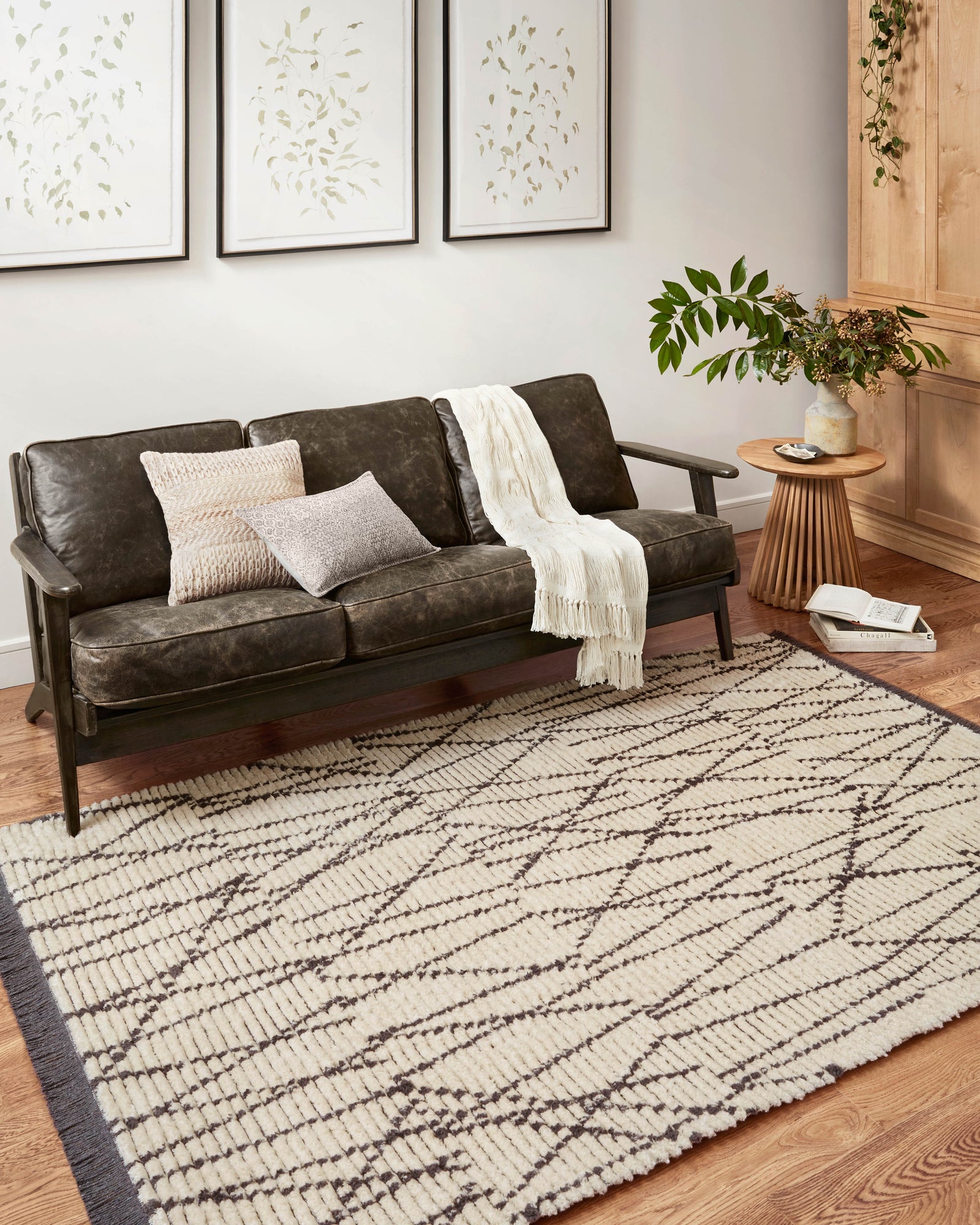 Alice Cream / Charcoal by Chris Loves Julia x Loloi (Pattern 1) — a Loloi rug at Laurie Yapp Home.