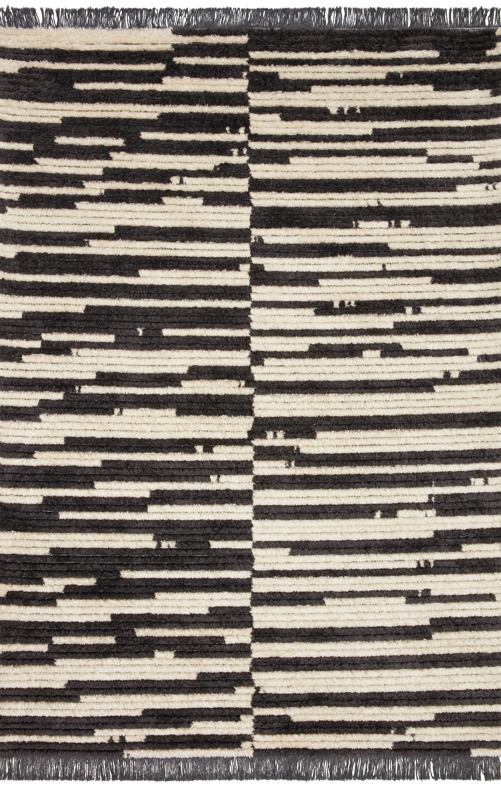 Alice Cream / Charcoal by Chris Loves Julia x Loloi (Pattern 3) — a Loloi rug at Laurie Yapp Home.