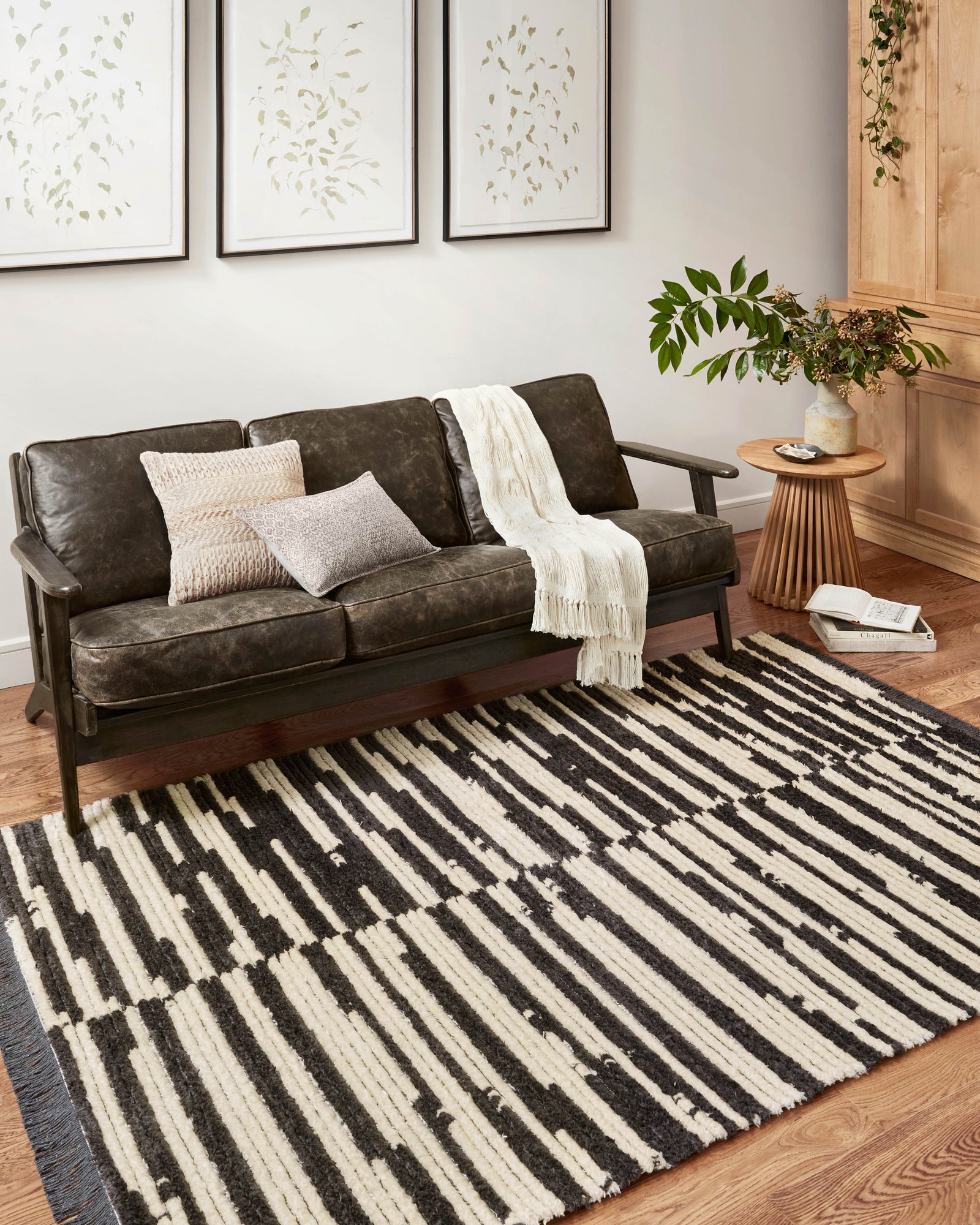 Alice Cream / Charcoal by Chris Loves Julia x Loloi (Pattern 3) — a Loloi rug at Laurie Yapp Home.