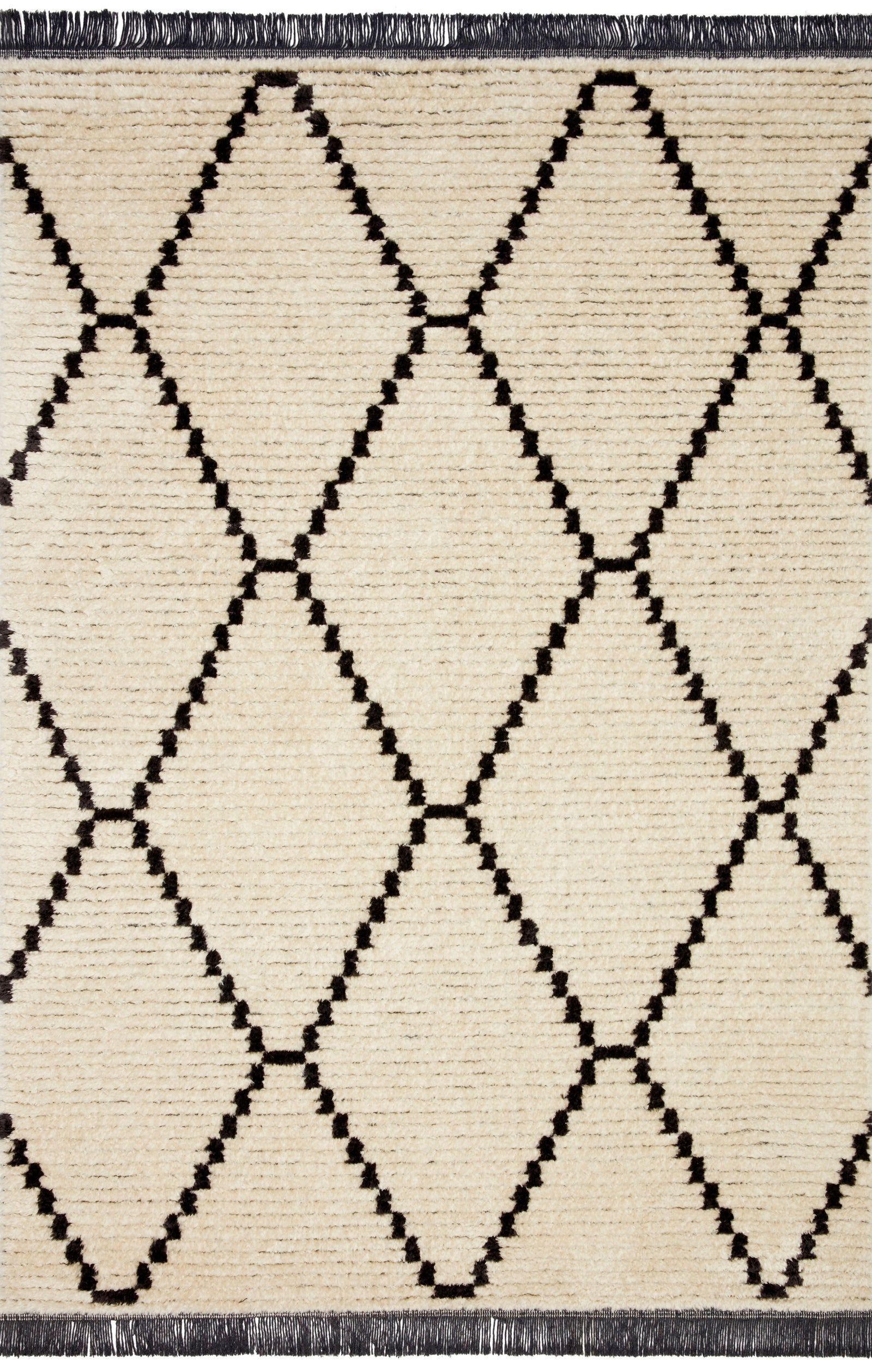 Alice Cream / Charcoal by Chris Loves Julia x Loloi (Pattern 4) — a Loloi rug at Laurie Yapp Home.