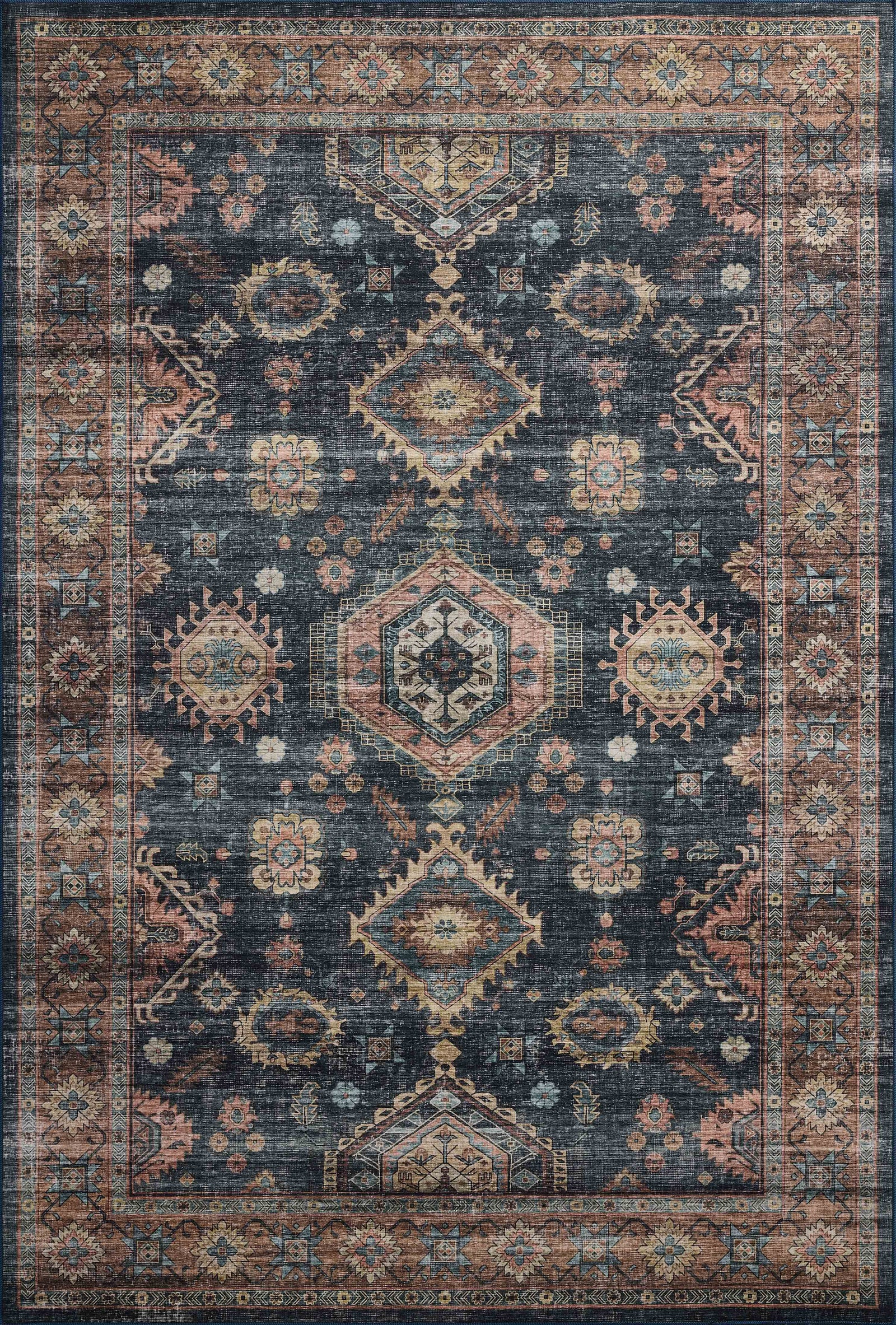 Anniston Denim / Sunset — a Loloi rug at Laurie Yapp Home.