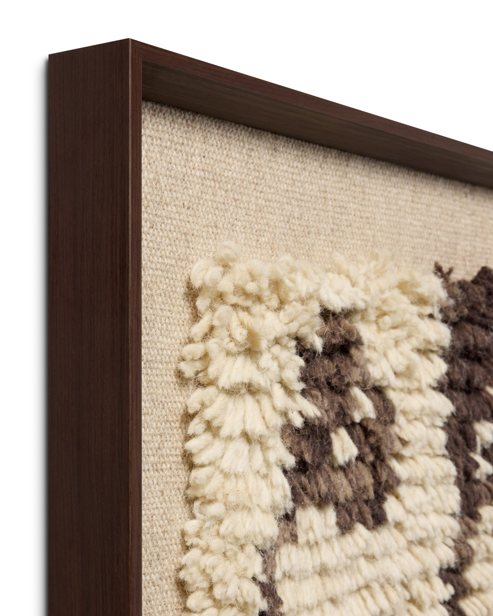 Eucalyptus Embrace Dark Brown Rug Art shown from another angle.