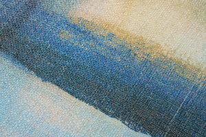 Harbor Dreams Blue Rug Art shown from a different angle to reveal its pattern.