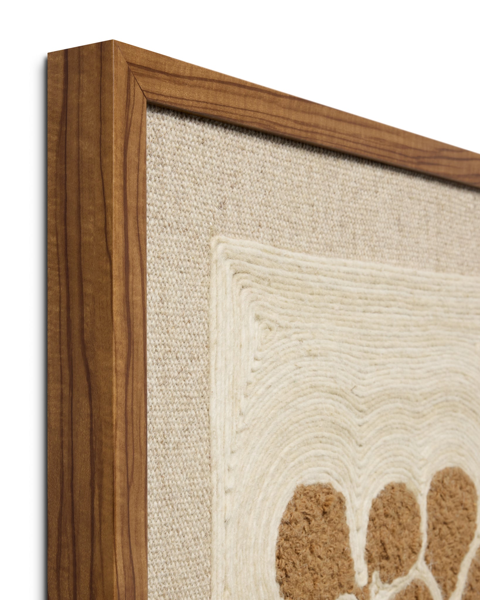Sprig & Soil Brown Rug Art shown from another angle.