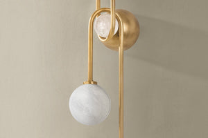 Astro Wall Sconce shown from the front to reveal the arm curve and shade silhouette.
