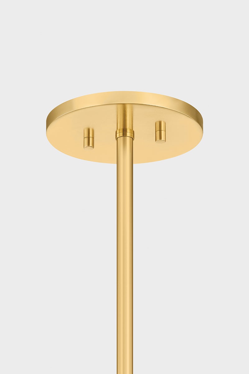 Atwood Chandelier 40" in aged brass — a Hudson Valley chandelier for dining rooms, entries, and living rooms at Laurie Yapp Home.