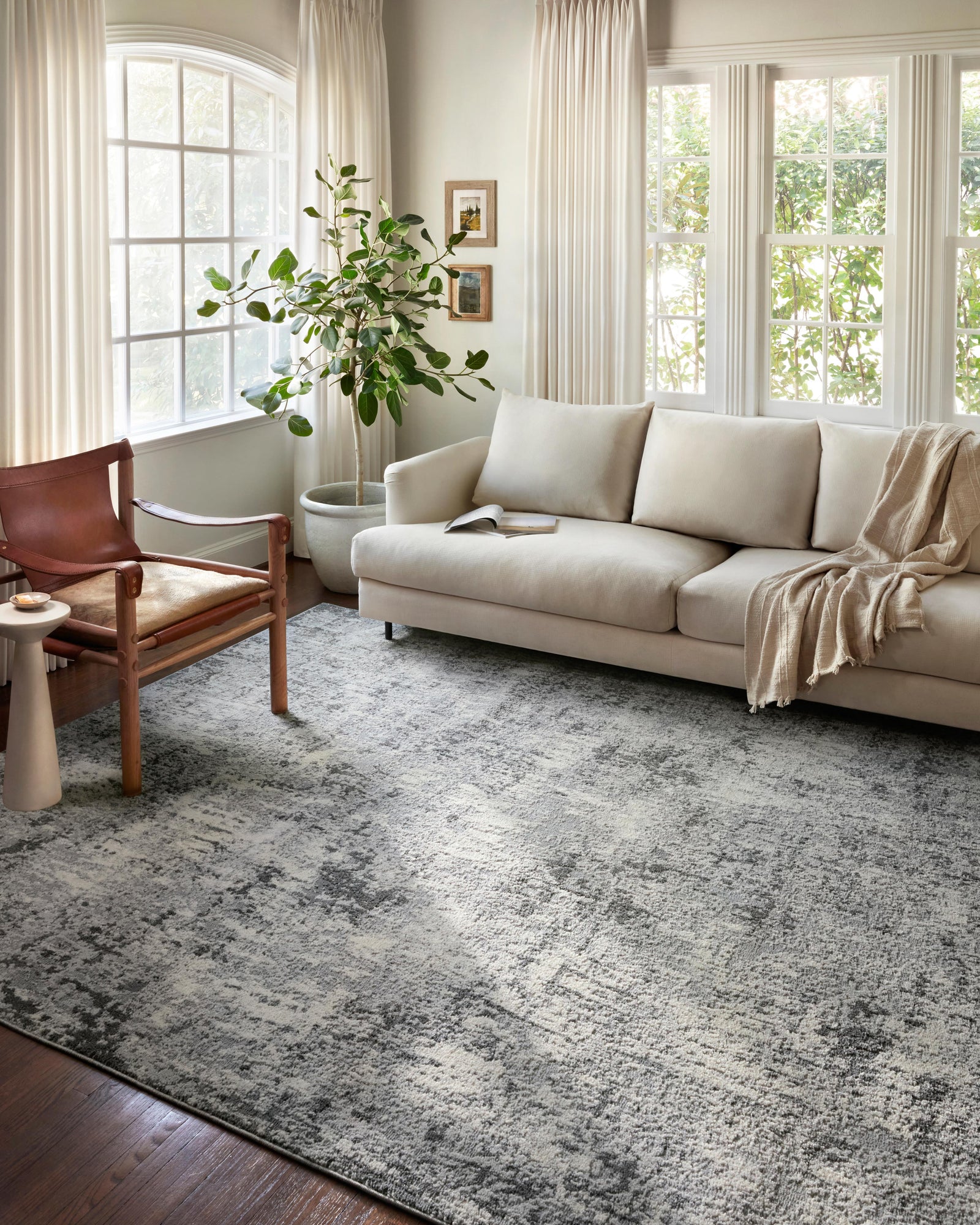 Austen Pebble / Charcoal (Pattern 1) — a Loloi rug at Laurie Yapp Home.