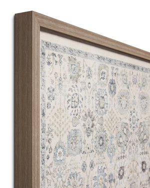 Bernadette Olive / Ivory Rug Art shown from another angle.