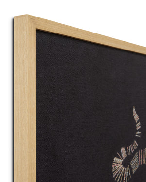 Snake Eyes Black / Beige Rug Art shown from another angle.
