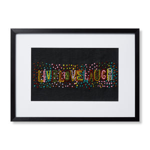 Live, Love, Laugh Black / Multi — a Loloi artwork at Laurie Yapp Home.
