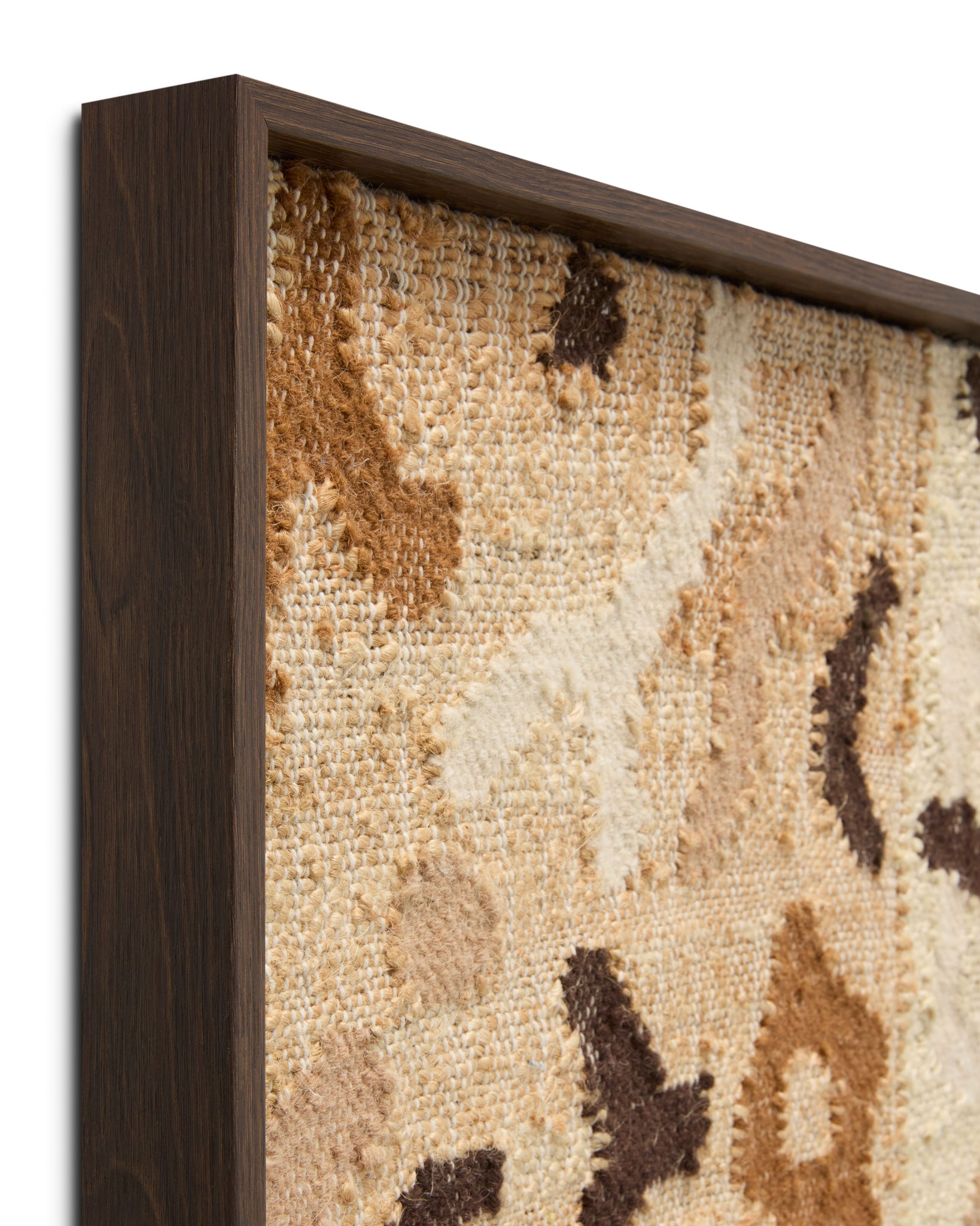 Grand Bara Beige / Brown Rug Art shown from another angle.