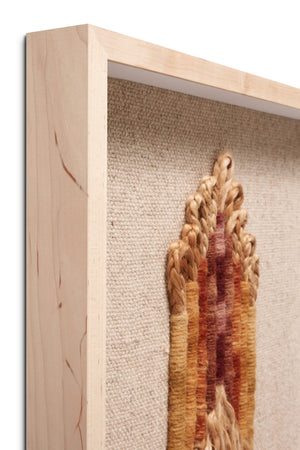 Chrissy Beige / Orange Rug Art shown from another angle.