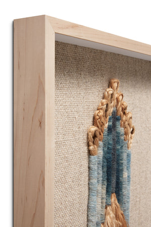 Ashley Beige / Blue Rug Art shown from another angle.